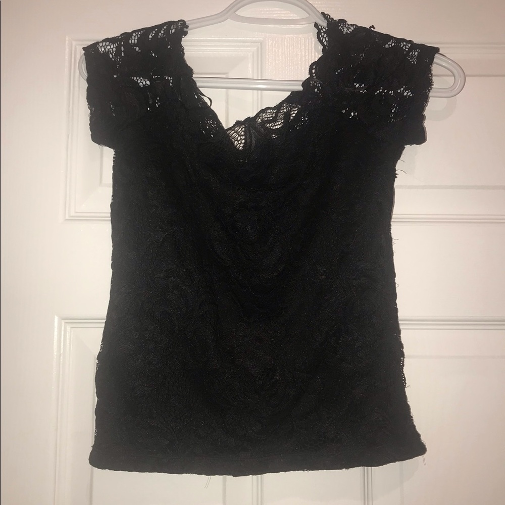 Ambiance Black Lace Blouse